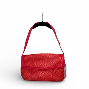 Vera Bradley Flap Shoulder Bag – Cayenne Red Straw